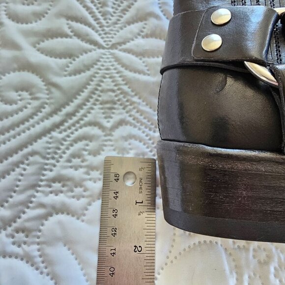 ONE BOOT, RIGHT FOOT, Re/Done Short Cavalry Boot Black Leather, Italy, Size 37 - Picture 6 of 11